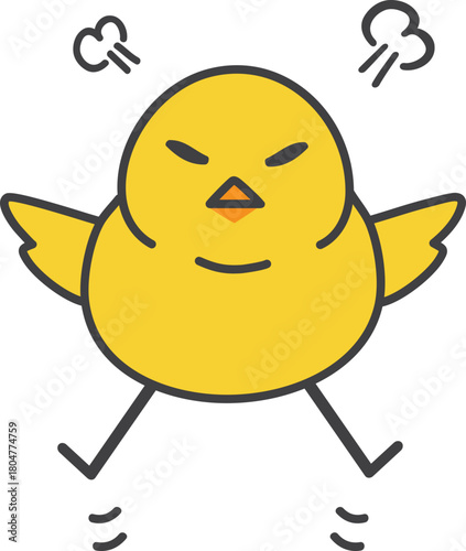 화가 난 아기 병아리