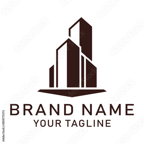 Building vector logo. Building construction, for home building and repair businesses.
