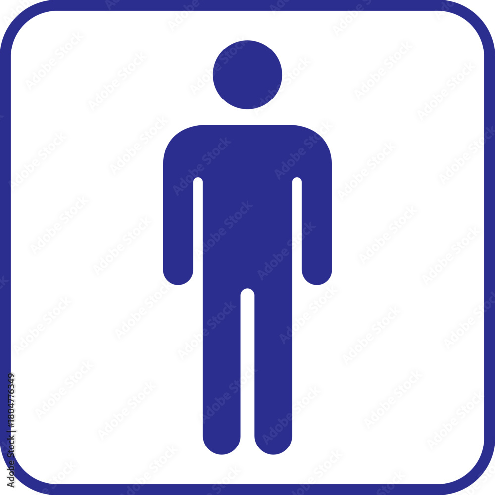 Fototapeta premium Gender signs for public restrooms. Toilet vector icon. WC sign.