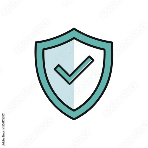 Free Download Shield with a checkmark icon representing security and approval - GFXLoad