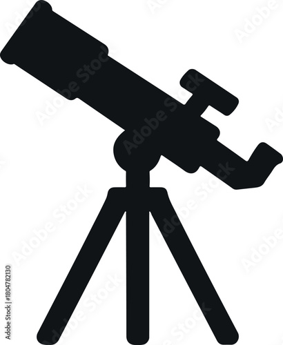 Telescope vector silhouettes