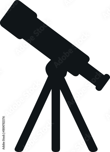 Telescope vector silhouettes