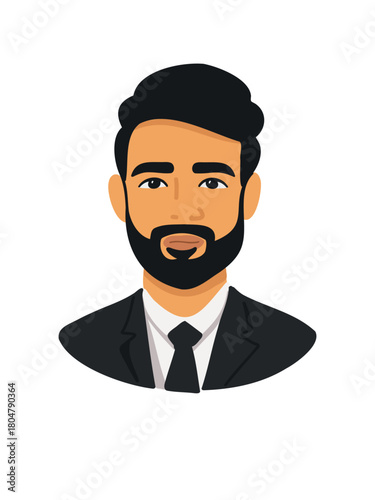 portrait of an eastern man with traditional features and confident expression