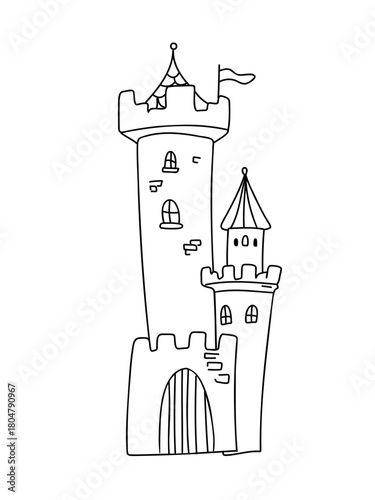 art majestic medieval castle surrounded