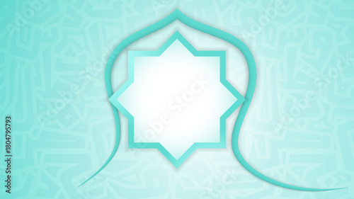 Islamic background with star and mosque arch design. islamic background template for islamic holiday