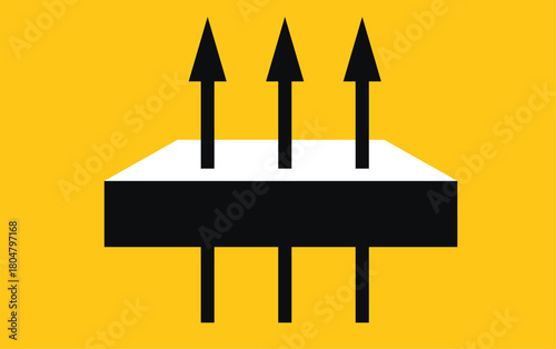 Schematic representation of moisture absorption and efficient evaporation from the surface of a material during thermal regulation