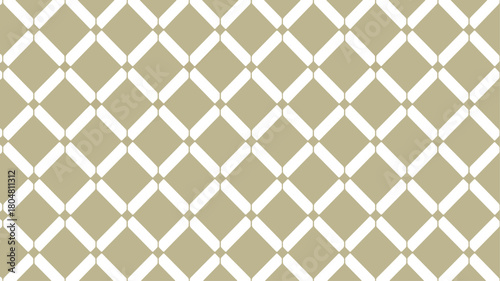 Beige and white trellis pattern with diamond shapes isolated on