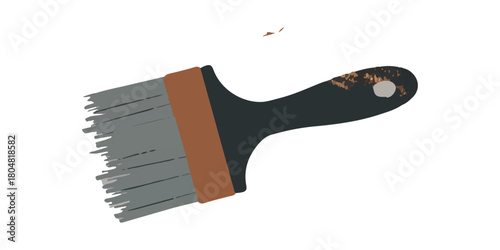 Paint brush. Black ink grunge brush strokes. Vector paintbrush set. Grunge design elements. Painted ink stripes. Creative isolated spots. Ink smudge abstract shape stains and smear set