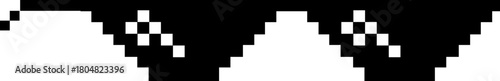 Pixel sunglasses icon, retro pixelated glasses meme and cool accessory vector illustration, black flat style design, digital 8-bit shades set on transparent background