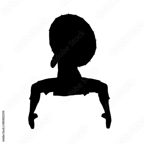 Abstract Figure with Sombrero Silhouette