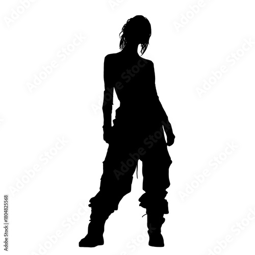 Cool Female Streetwear Silhouette