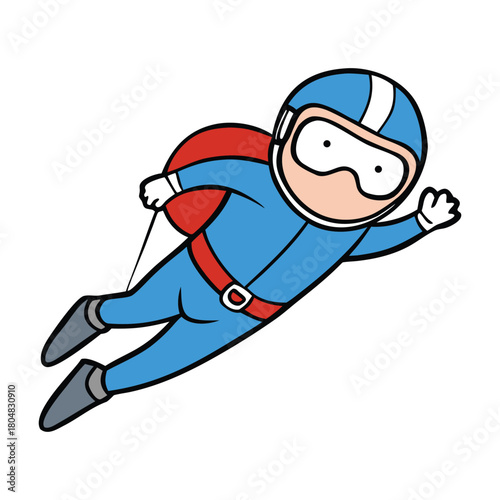 An urgent meeting unfolds midair as a skydiver races through the open sky, wind roaring past, determination sharp, ready to deliver a critical message before landing.”