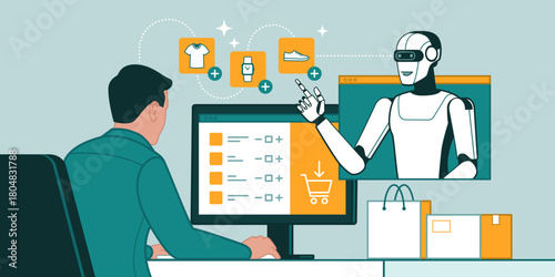 Online shopping and AI agent