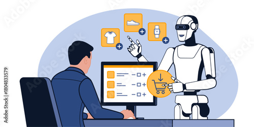 Online shopping and AI agent