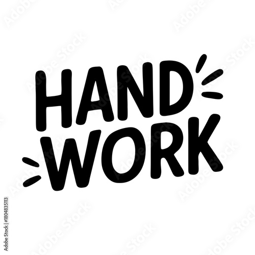 Handwork typography design for crafting and handmade product promotions