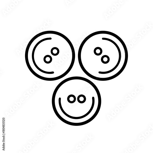 Buttons icon for sewing and crafting projects