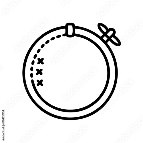 Embroidery hoop icon for stitching and crafting projects