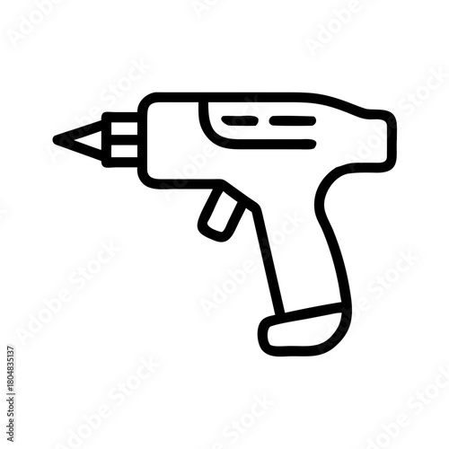Hot glue gun icon for crafting and DIY projects