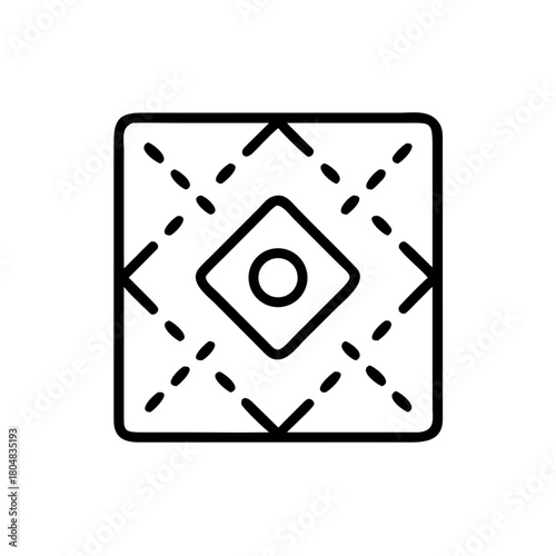 Quilting block icon for sewing and quilting projects