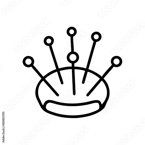 Pin cushion icon for sewing and crafting projects
