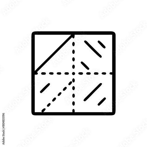 Patchwork square icon for quilting and sewing projects