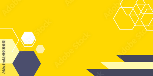 Background Orange hexagon pattern look like honeycomb vector illustration lighting effect graphic for text.