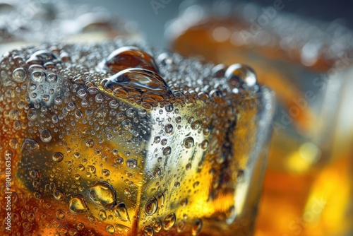 Close-up of ice cubes cover...