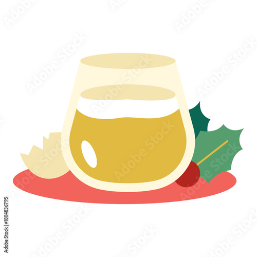 This eggnog illustration is suitable for Christmas Event.