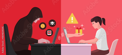 Online predator harassing a young child