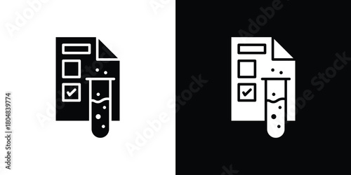 Test icons. Black flat icon pack isolated on white background.