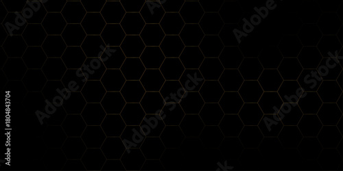 luxury black pattern geometric mesh cell texture. Abstract minimal geometric black and gold light background. abstract hexagon geometric surface vector illustration Poster, wallpaper, Landing page.	