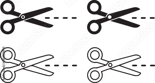 Scissors and Cutter Set Stock Illustration for Crafting and Office Use
