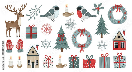 christmas and new year elements