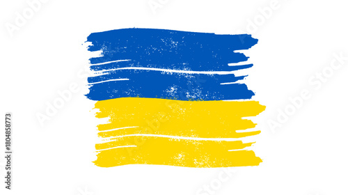 Ukrainian national flag in grunge style