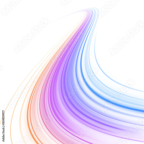 A glowing wave of light curves across the night. Its shimmering ribbon forms smooth, rapid arcs. The atmosphere feels charged and dynamic.