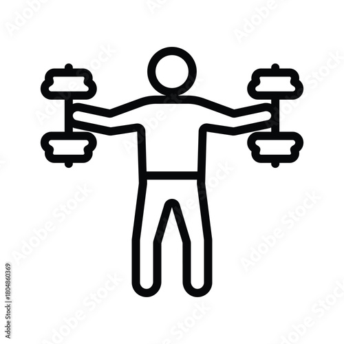 Dumbbell fly exercise icon