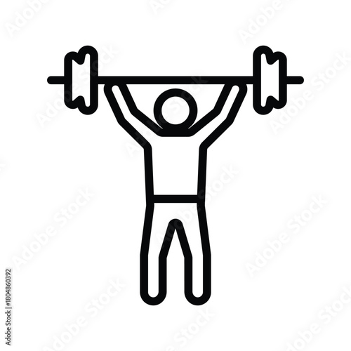 Weight lifting exercise icon