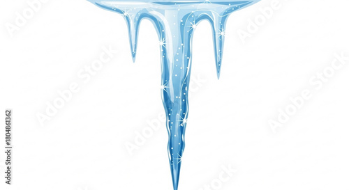 Winter's icy touch: Sparkling icicle illustration brings a cool, crisp feel to your designs, perfect for seasonal promotions and frosty themes