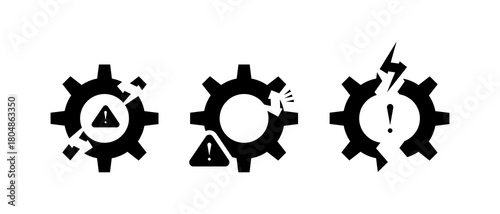 disruption icon vector illustration. disruption black style icon.