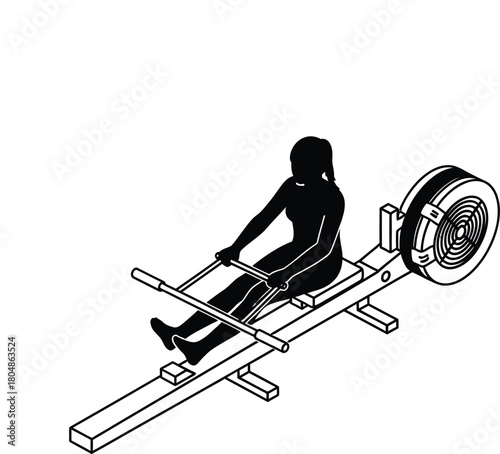 Woman, athlete, or fitness enthusiast. silhouette  Vector illustration 