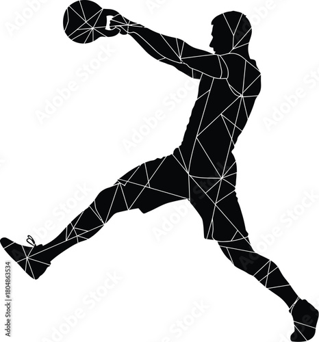 Kettlebell snatch, kettlebell swing, jumping motion, dynamic exercise. vector illustration