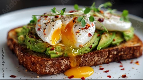 Avocado Toast With Poached Egg And Chili