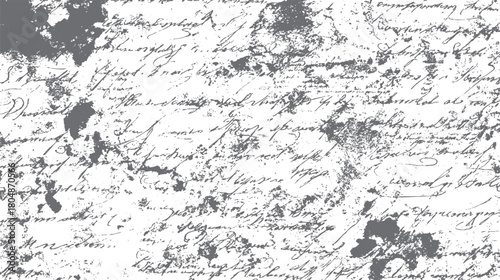 Distressed grey grunge texture overlay with faded handwritten script on white background vector