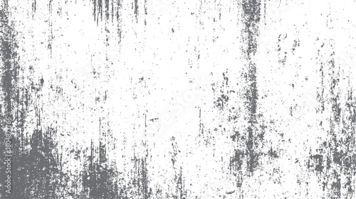 Distressed grunge texture with vertical streaks and scattered speckles on white background abstract