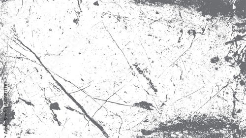 Distressed grunge texture with scratches and speckles on white background vector
