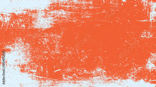 Distressed orange and light blue textured background with scratches and speckles abstract pattern grunge