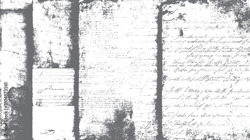 Faded grey grunge texture overlay of handwritten script text on aged paper with distressed marks and smudges