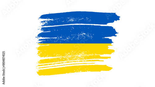 Ukrainian national flag in grunge style