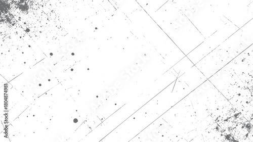 Gray ink splatters and scratches on a white background abstract texture black blotch