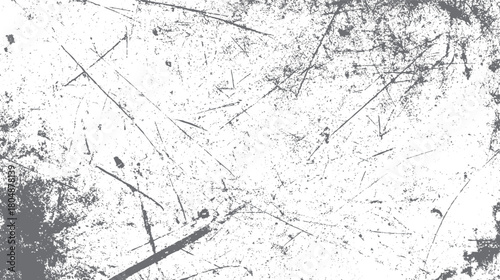 Grungy distressed texture with scattered dark gray specks and linear scratches on a white background